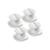 CO060 Mini Cable Organizer Clips – 4 Piece Set for Cable Management-White